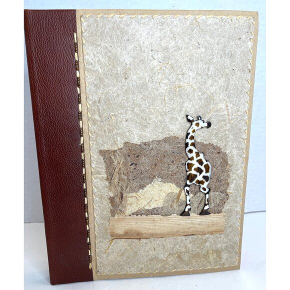 Maasai Africa Art Book Kenya Notebook Journal Giraffe Beaded Pen Handcrafted NEW - Picture 1 of 10